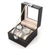 Oglądaj skrzynki pudełko skórzane pudełko biżuteria Organizator Luksusowy uchwyt do przechowywania nadgarstka 230s