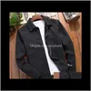 Outerwear & Apparel Drop Delivery 2021 Dimusi Autumn Bomber Jacket Outwear Cotton Coats Fashion Slim Fit Turndown Collar Business Jackets Men