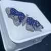 60X20MM Grande Broche Papillon Violet CZ Zircone de Haute Qualité