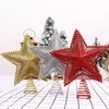 Gold Silver Glitter Christmas Tree Top Stars For Xmas Trees Ornament Exquisite Iron Art Star Festival Decoration Navidad