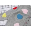 Bébé Garçons Filles Aimer Coeur Impression Cardigan Manteau Enfants Vêtements À Manches Longues Tricoté Enfants 210429