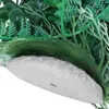 زخارف 40 سم Aquarium Aquascaping النبات الاصطناعي الأخضر مع قاعدة سيراميك