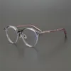Moda Okulary Ramki Japońskie Handmade Okulary octanowe Vintage Kobiety Receptury Myopia Eyeglasses Wyczyść Obiektyw Okulary Okulary dla mężczyzn
