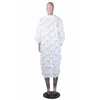 Robe en peluche blanche femmes à manches longues col rabattu asymétrique pour soirée soirée mi-mollet mode femme robes midi 210510