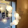 Postmoderne LED Suspension En Verre Luminaire Nordique Intérieur Restaurant Salon Grenier Déco Suspendus Luminaria Lampes