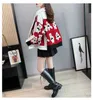 H.SA ropa de mujer Turn Down Collar Sweater Cardigans Cartoon Bear Sweaters Knit Jacket Loose Sweater Coat Thick Tops 210716