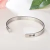 Stainless Steel Open Bracelet bangle Letter Inspirational Keep Going Bracelet Wristband Cuff Women Men fashion Jewelry