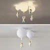 Moderne LED Plafond Hanglamp Voor Kinderkamer Kinderkamer Slaapkamer Creatieve Astronaut Ballonnen Opknoping Lichte Foyer Deco-armatuur