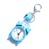 Cute Mini Alarm Clock Keychains Creative Party Gifts Small Bell Metal Key Ring Fashion Clocks