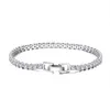 RINNTIN SB92 Leggi bracciale tennis da donna in argento sterling 925 personalizzato con diamanti CZ