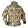 Winter Military Fleece Jacket Men Soft shell Tactical Waterproof Army Camouflage Coat Airsoft Clothing Multicam Windbreakers 211028