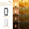 LED Candelabra 전구 2 / 4 / 6W Dimmable 샹들리에 전구 (40W 상당) C35 빈티지 필라멘트 캔들 전구 불꽃 팁 360도 각도