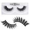 HANDAIYAN 3D MINK HAIR FALSE EYELLASHES CURL Mjuka och långa tredimensionella tjocka 6 stilar för alternativ 120 uppsättningar / parti DHL