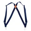 Side Clip Trucker Suspenders dla mężczyzn pracuje 25cm szerokości X-back z 2 zatrzaskami Hook Regulowany elastyczne ciężkie spodni brojowe czarne