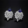 Wysokiej Jakości Designer Ladies Biżuteria Marquise Cluster Cubic Cyrkonia Kamienne Kolczyki na Boże Narodzenie Prezent Cz295 210714