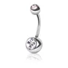 Klasyczny Crystal Belly Button Pierścienie Pępek Ring Bar Cyrkon Drop Dangle Punk Belly Piercing Moda Body Biżuteria Dla Kobiet Dziewczyn