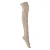 Рождественские женские длинные вязаные чулки для девочек женские женщины зимние вязать носки бедра высоко на коленных носках 211221