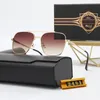 Neueste Herren-Sonnenbrille, Mode-Sonnenbrille, Designer-Frau, Graugold, Punk-Stil, Zukunftssinn, Metallrahmen-Design, Federscharnier, UV400, luxuriöse Sonnenbrille, 6-Farben-Box