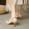 Donna-in 2021 Frühling Spitz High Heels Für Dame Nicht-slip Sehne Sohle Pumpen Mode Perle Dekoration weibliche Party Schuhe Kleid