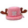 Japansk anime kawaii en bit plysch leksaker cosplay tony chopper plysch bomull hatt varm vinter hatt tecknad mössa för barn gåva g0913