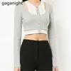 Casual Women Sexy Tshirt Long Sleeve Fashion Lady Streetwear Tops Dance Tee Shirts Solid Spring Drop 210601