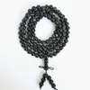 6 mm natürliche Obsidian-Rundperlen-Armbänder mit Regenbogenaugen 108 Gebets-Meditations-Mala BRO501 Perlenstränge276P
