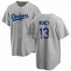 Custom Max Muncy # 13 Джерси сшитые мужчины Женщины Молодежный ребенок Бейсбол Джерси XS-6XL