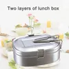 Lunch Box Medium/Large/Extra Large Stainless Steel Silicone Seal Ring Leakproof Bento Boxes Snacks Containers