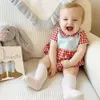 Baby Boy Boutique Kläder Spädbarn Plaid Romper Född Bomull Jumpsuit Spanien Birthda Dop Outfit Duschkläder 210615