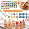 236PCS Cake Decorating Mouth Set with Three-layer Storage Blue Folding Gift Box Baking Set Cake Decorating Accessories Tools 211110