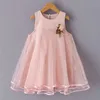 Urso líder meninas flores verão vestido casual bebê floral babados trajes crianças princesa festa vestido feriado praia vestidos 210708