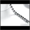 ارتباط أسوار Jewelrychain سوار bangle المجوهرات الفولاذ المقاوم للصدأ مع Sile أعلى جودة رجالي رجالي سلسلة الدراجات النارية تسليم قطرة الدراجة النارية 202