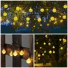 25 mm LED-slingerlicht op zonne-energie Garland Decoratie 8 modellen 20 koppen Kristallen lampen Bubble Ball Lamp Waterdicht voor buitentuin Chri8653770