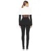 Winter Women Patchwork V Neck Lace 2 Two Pieces Sets Sexy Long Sleeve & Full Pants Club Party Evening Casual 210423