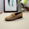 Mujeres clásicas Diseñador plano Zapatos de vestir 100% piel de vaca auténtica Hebilla de metal Señora Carta de cuero Zapato casual Mulas Princetown Hombres Pisotear Mocasines perezosos Tamaño grande 35-46