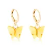 Boucles d'oreilles coloré mignon acrylique petit papillon pour les femmes doux coréen femme dame bijoux cadeau gros goujon