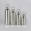 Portable Stainless Steel Water Bottle Bamboo Lid Sports Flasks Leak-proof Travel Cycling 1000ml/750ml Camping Bottles BPA Free