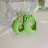 Koreanische Aussage Ohrringe für Frauen Candy Color Geometrische Reifen Ohrringe Nette 2022 Trend Modeschmuck Geschenke Gelb grün Rose