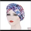 Beanie / Chapéus Chapéus Chapéus, Luvas Moda Aessórios Drop entrega 2021 Bohemia Imprimir Lenço de Turbante Muçulmano Para As Mulheres Islâmica Inner Hijab Caps AR