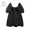 robe courte bouffante noire