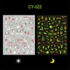 2021 Ny Lysande Jul Nail Art Stickers Snowflakes Snowman Trees Elk Nails Klistermärke Dekorationer Tillbehör Manikyr Inredning för julklapp