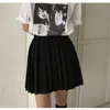 Minigonna estiva da donna a vita alta pieghettata stile giapponese vintage corta per adolescenti uniforme scolastica taglie forti 210421