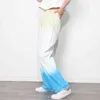Koreaanse losse hit kleur broeken voor vrouwen hoge taille casual rechte wijde beenbroek vrouwtjes lente mode 210521