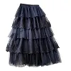 Wiosna Moda Kobiety Spódnica Koronki Spódnice Długa Koronkowa Spódnica Kobiety Moda Odzież K68 210721
