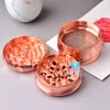 Mode Rose Gold 4-Layer Zinklegering Metalen Herbal Herb Tobacco Grinder Crusher