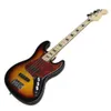 Factory Outlet-4 Struny Tobocco Sunburst Elektryczna gitara Basowa Jazzowa z Fretboardem Maple, ciągi przez ciało, wysoką wydajność