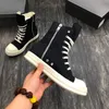 Top Quality RO Man High Shoes Women Canvas Sneakers Nero Black Lace Up Stivali 35-44