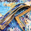 Manual Hand Rolled Twill Silk Scarf Women Forest Leopard Square Scarves Echarpes Foulards Femme Wrap Bandana Hijab 90CM*90CM