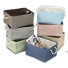 Linneförvaring Korg BINS Fabric Organizer Bin Laundry Hampers Baskets Nursery Kids Leksaker Hem garderob Tvättservice med rephandtag FWB8868