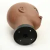 Ruilong Bald Maronquin with Stand Holder Cosmetology Practice Training African Manikin Head To Hair Tyling Bows Making 211013